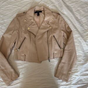 Forever 21 Light Pink faux leather jacket size small